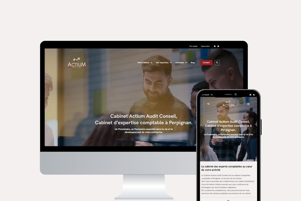 Visuel du site internet version bureau et mobile