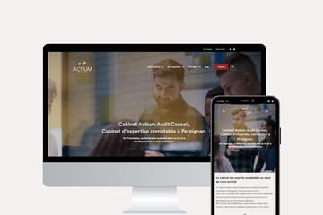 Visuel du site internet version bureau et mobile